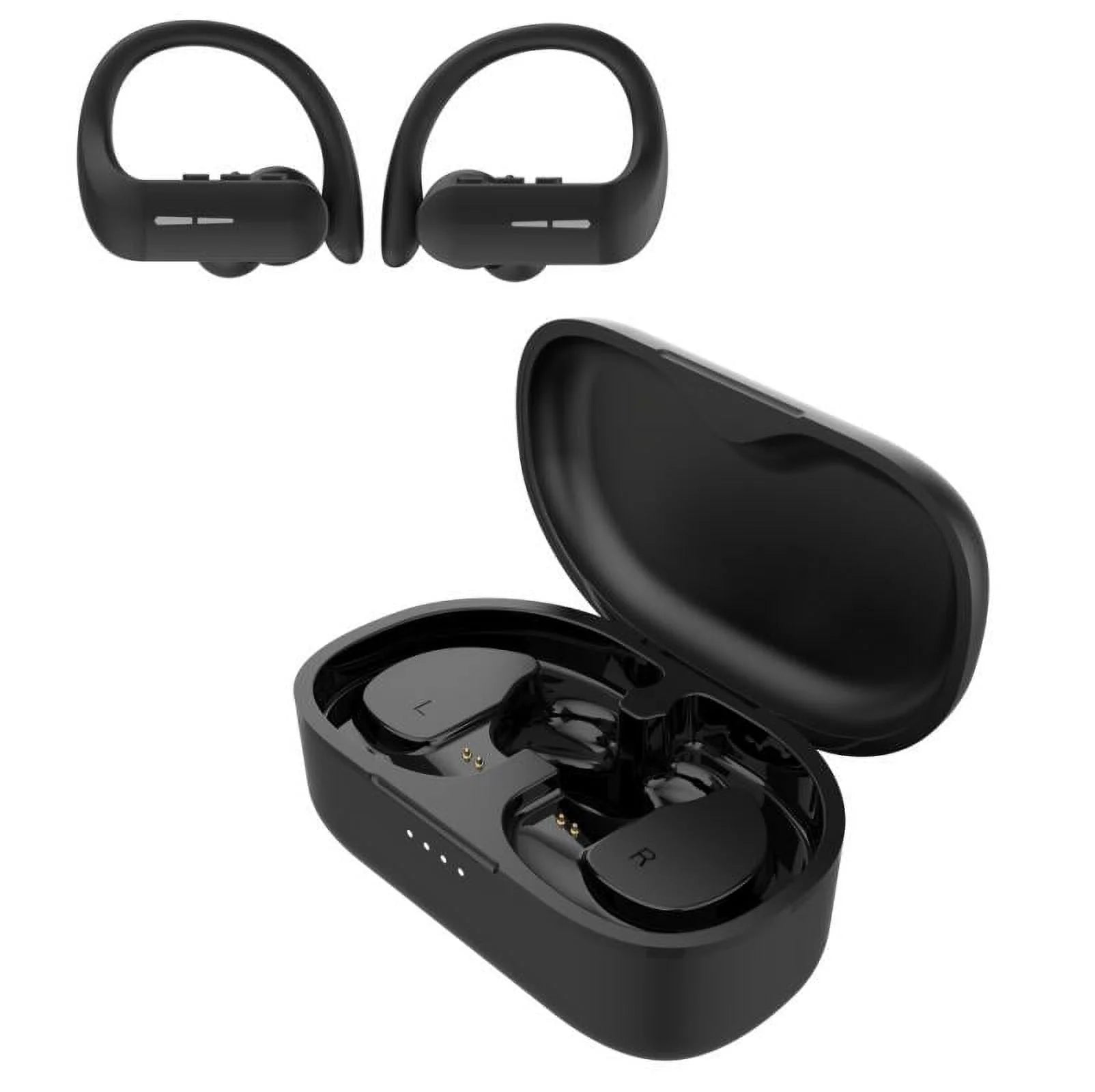 Wireless Earbuds Bluetooth 5.3, Built-In Microphone in Ear with Earhooks Charging Case for Running, Gym, Exercise