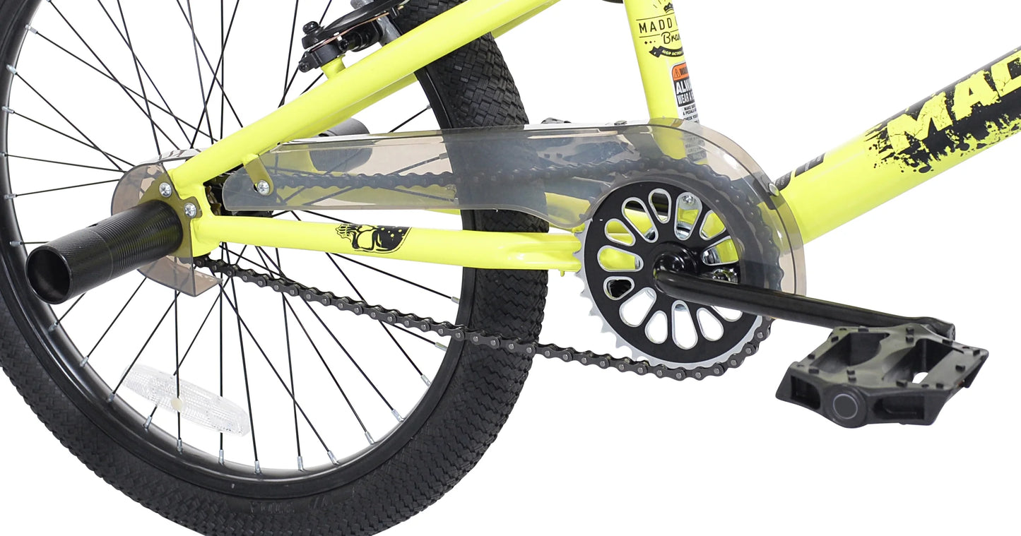 20 in Madd Gear Freestyle BMX Boy'S Bicycle, Neon Yellow