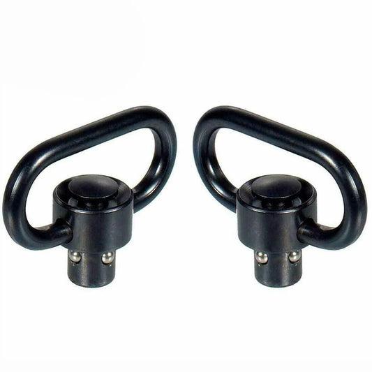 2PCS Heavy Duty Flush Push Button Quick Detach 1.25" Rifle QD Sling Swivel Mount