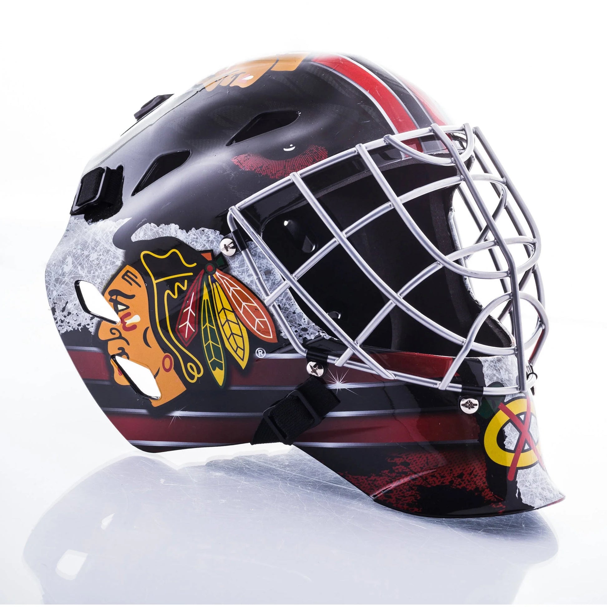 74005F01E2 Sports GFM 1500 NHL Chicago Blackhawks Goalie Face Mask