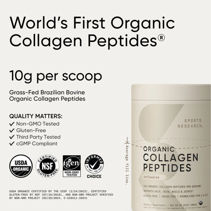 Collagen Peptides Powder for Skin, Nails and Joints, Unflavored, 8Oz, 23 Servings