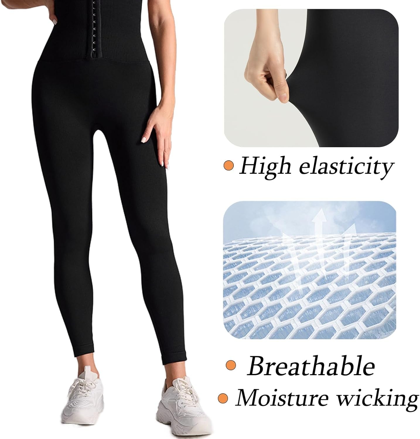 High Waisted Corset Leggings for Women with Magic Waist Shaper Waist Trainer Yoga Pants Tummy Control