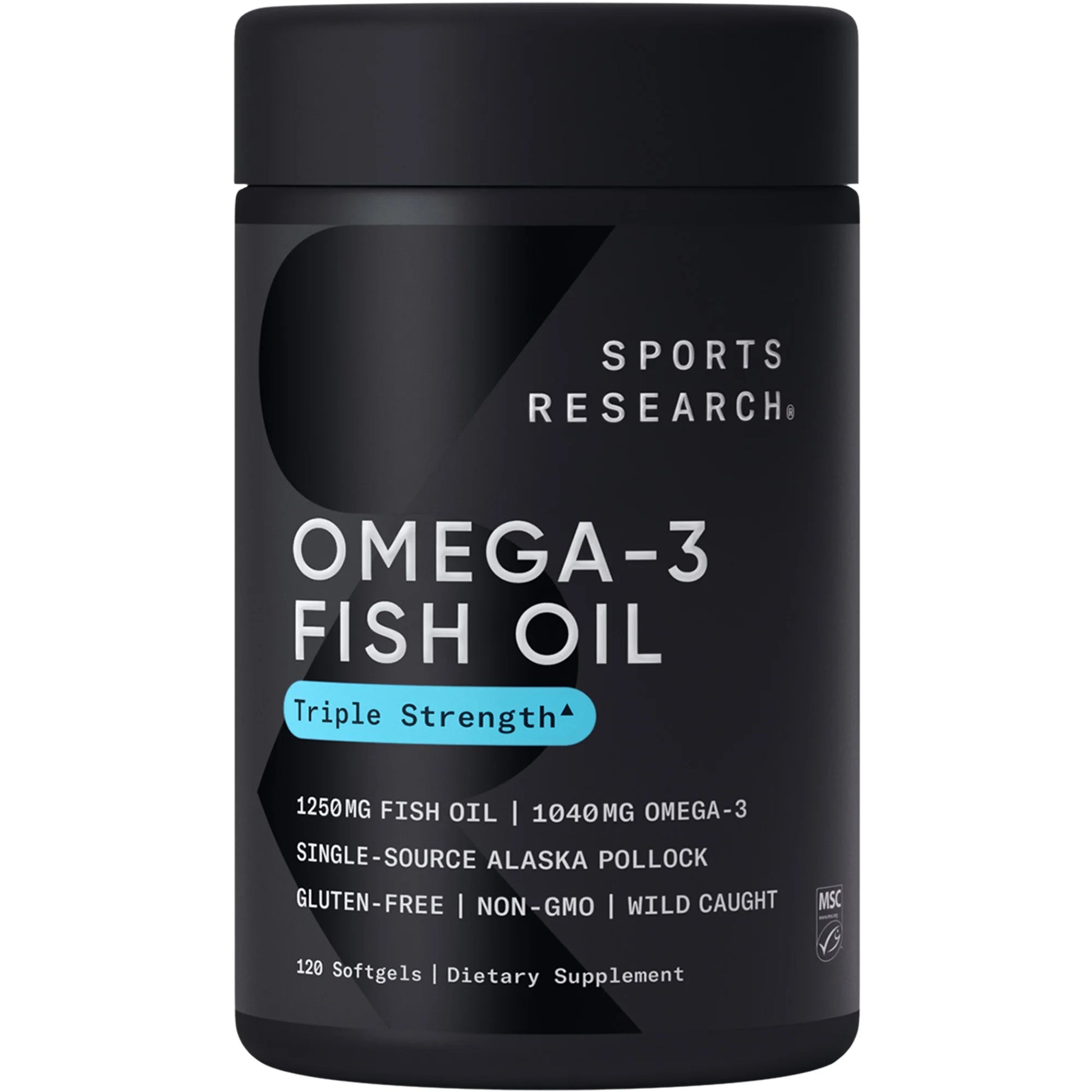 Omega 3 Fish Oil Supplement, Triple Strength 1250Mg Omega 3 Fatty Acids, 120 Softgels