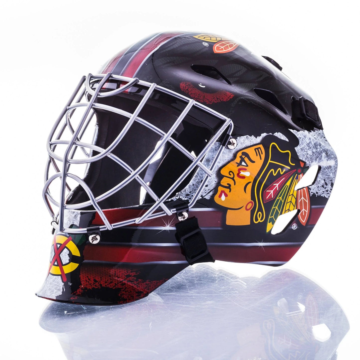 74005F01E2 Sports GFM 1500 NHL Chicago Blackhawks Goalie Face Mask